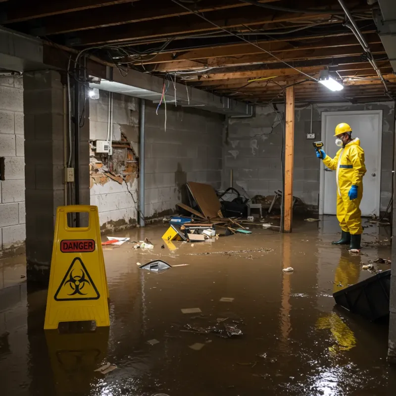 Flooded Basement Electrical Hazard in White Oak, OH Property